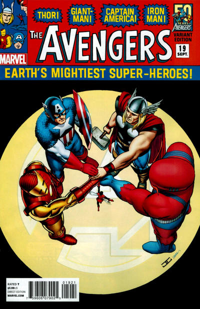 Cover for Avengers (Marvel, 2013 series) #19 [60's Variant by John Cassaday]