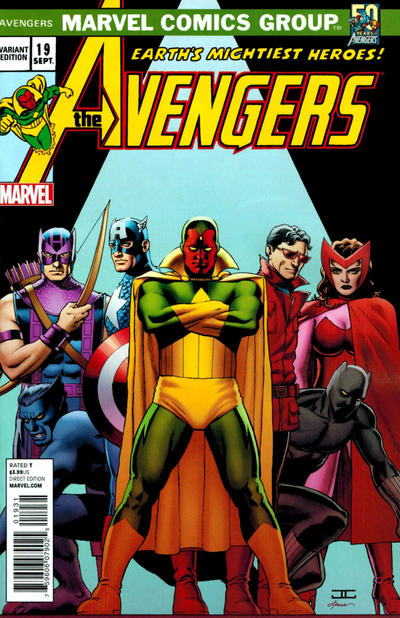 Cover for Avengers (Marvel, 2013 series) #19 [70s Variant by John Cassaday]