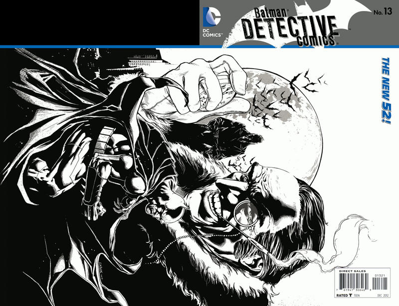 Cover for Detective Comics (DC, 2011 series) #13 [Jason Fabok Wraparound Black & White Cover]