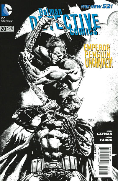 Cover for Detective Comics (DC, 2011 series) #20 [Jason Fabok Black & White Cover]