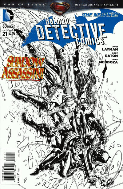 Cover for Detective Comics (DC, 2011 series) #21 [Jason Fabok Black & White Cover]