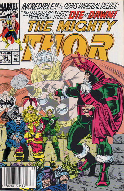 Cover for Thor (Marvel, 1966 series) #454 [Newsstand]