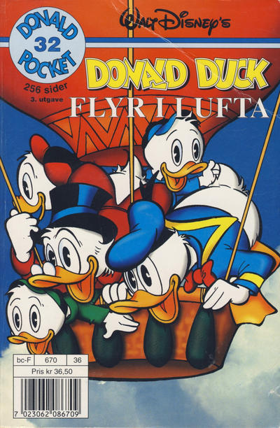 Cover for Donald Pocket (Hjemmet / Egmont, 1968 series) #32 - Donald Duck flyr i lufta [3. opplag]