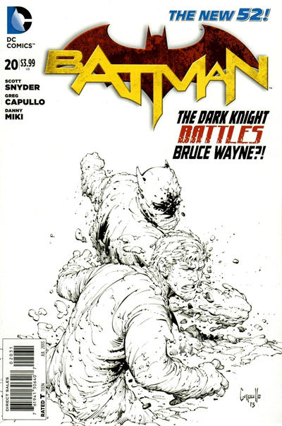 Cover for Batman (DC, 2011 series) #20 [Greg Capullo Black & White Cover]