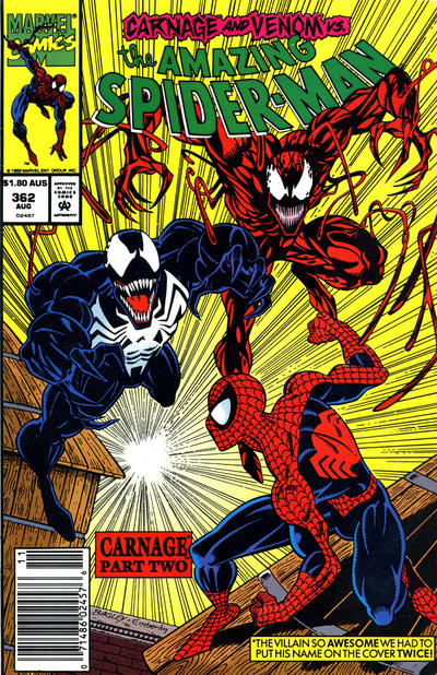 Cover for The Amazing Spider-Man (Marvel, 1963 series) #362 [Australian]
