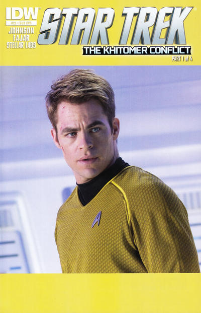 Cover for Star Trek (IDW, 2011 series) #25 [Subscription Variant Photo Wraparound Cover - James Kirk & Carol Marcus]