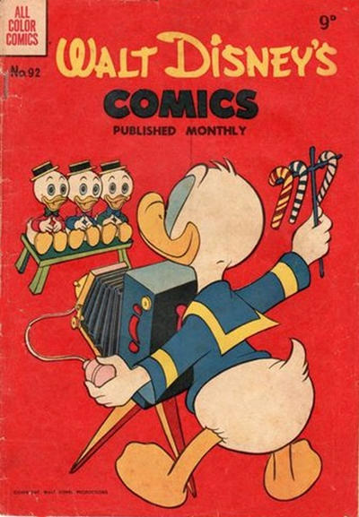 Cover for Walt Disney's Comics (W. G. Publications; Wogan Publications, 1946 series) #92