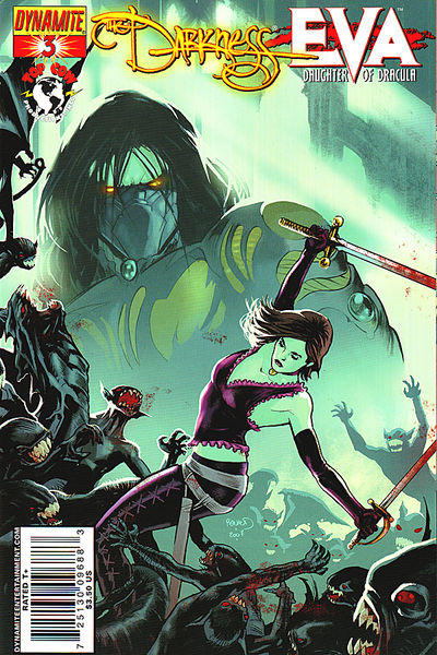 Cover for The Darkness vs. Eva: Daughter of Dracula (Dynamite Entertainment, 2008 series) #3 [Cover A Paul Renaud]