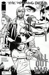 Cover for The Walking Dead (Image, 2003 series) #115 [Cover N - Midnight Release Black & White Variant by Charlie Adlard]