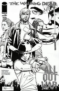 Cover Thumbnail for The Walking Dead (Image, 2003 series) #115 [Cover N - Midnight Release Black & White Variant by Charlie Adlard]