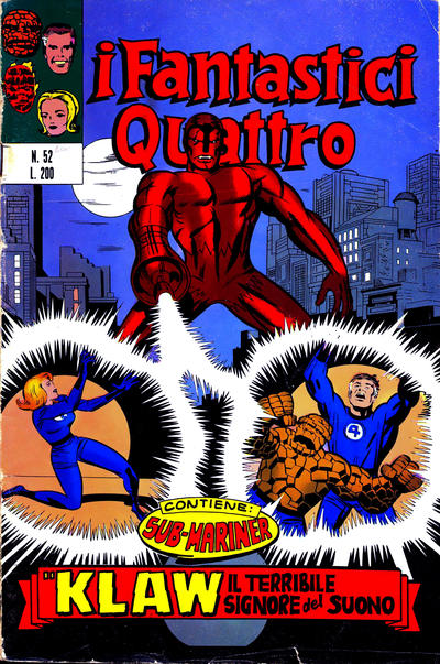 Cover for I Fantastici Quattro (Editoriale Corno, 1971 series) #52
