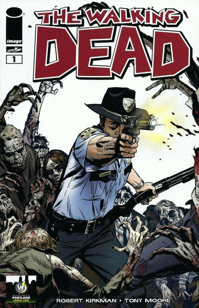 Cover for The Walking Dead #1 Wizard World Portland Comicon Exclusive (Image, 2013 series) #1 [Wizard World Portland Comic Con Exclusive by Michael Golden]