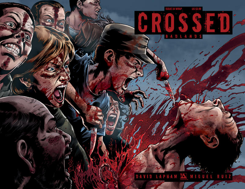 Cover for Crossed Badlands (Avatar Press, 2012 series) #34 [Wraparound Variant Cover by Gabriel Andrade]