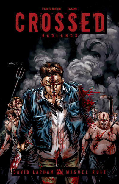 Cover for Crossed Badlands (Avatar Press, 2012 series) #34 [Torture Variant Cover by Gabriel Andrade]