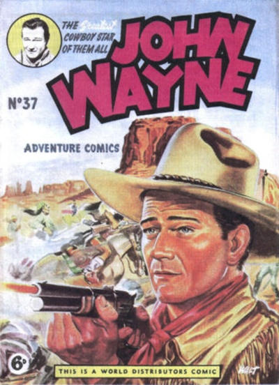 Cover for John Wayne Adventure Comics (World Distributors, 1950 ? series) #37