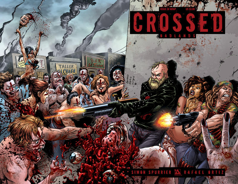 Cover for Crossed Badlands (Avatar Press, 2012 series) #38 [Wraparound Variant Cover by Rafael Ortiz]