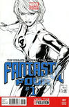 Cover for Fantastic Four (Marvel, 2013 series) #1 [Black & White Variant Cover by Joe Quesada]