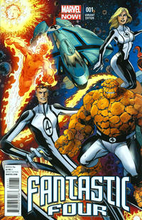 Cover Thumbnail for Fantastic Four (Marvel, 2013 series) #1 [Variant Cover by Mark Bagley]