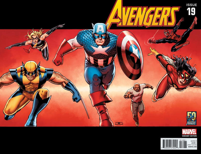 Cover for Avengers (Marvel, 2013 series) #19 [00s Wraparound Variant by John Cassaday]