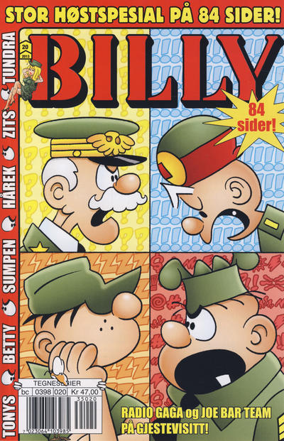 Cover for Billy (Hjemmet / Egmont, 1998 series) #20/2013