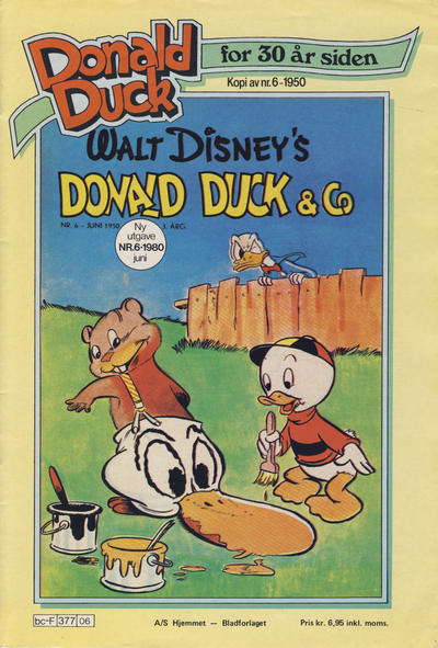 Cover for Donald Duck for 30 år siden (Hjemmet / Egmont, 1978 series) #6/1980