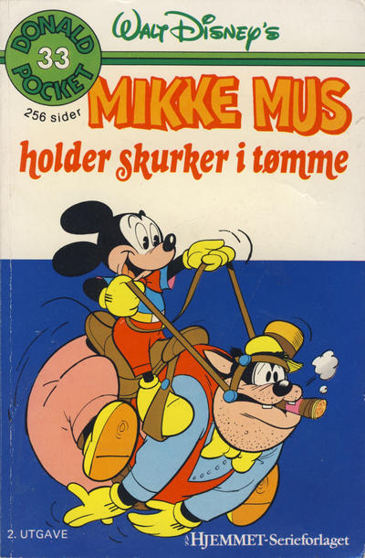 Cover for Donald Pocket (Hjemmet / Egmont, 1968 series) #33 - Mikke Mus holder skurker i tømme [2. opplag]
