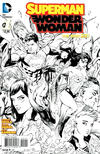Cover Thumbnail for Superman / Wonder Woman (2013 series) #1 [Tony S. Daniel / Matt Banning Black & White Cover]