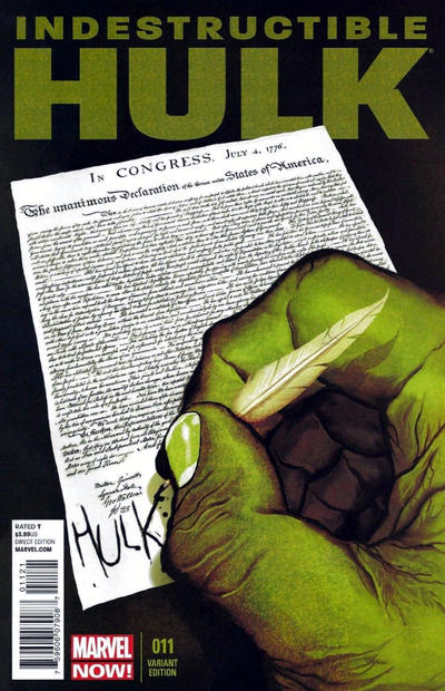 Cover for Indestructible Hulk (Marvel, 2013 series) #11 [Michael Del Mundo Cover]
