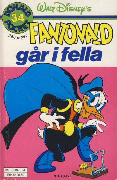 Cover for Donald Pocket (Hjemmet / Egmont, 1968 series) #34 - Fantonald går i fella [3. opplag]