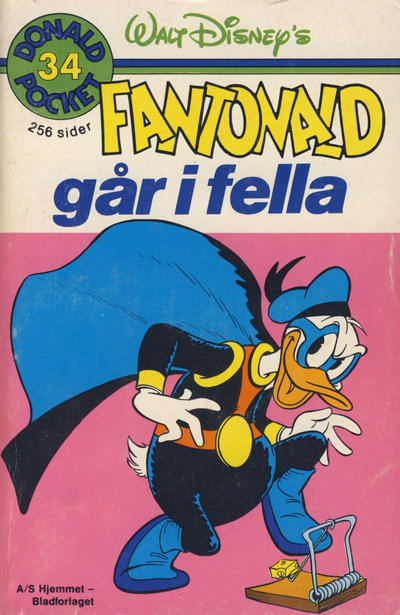 Cover for Donald Pocket (Hjemmet / Egmont, 1968 series) #34 - Fantonald går i fella [1. opplag]