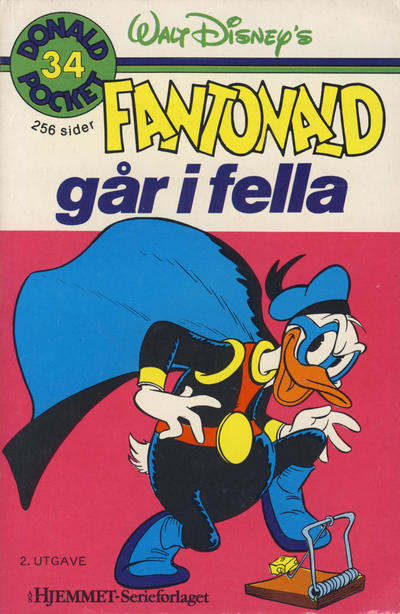 Cover for Donald Pocket (Hjemmet / Egmont, 1968 series) #34 - Fantonald går i fella [2. opplag]