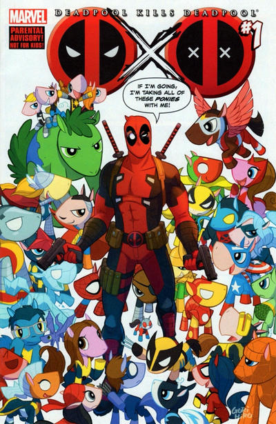 Cover for Deadpool Kills Deadpool (Marvel, 2013 series) #1 [SDCC 2013 Exclusive Ponies Variant by Gurihiru]