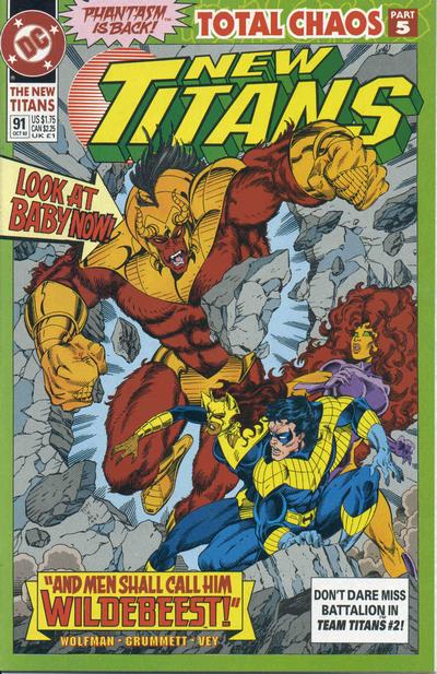 Cover for The New Titans (DC, 1988 series) #91