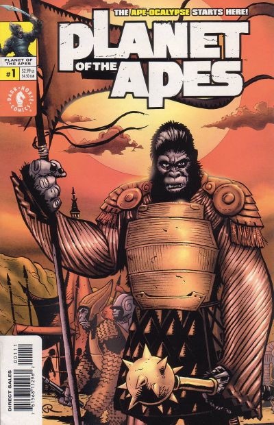 Cover for Planet of the Apes (Dark Horse, 2001 series) #1 [Matt Wagner Cover]