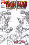 Cover for Iron Man: Legacy of Doom (Marvel, 2008 series) #1 [NYCC 2008 Exclusive Sketch Variant Cover by Ron Lim]