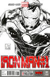 Cover Thumbnail for Iron Man (2013 series) #1 [Variant Black & White Cover by Joe Quesada]