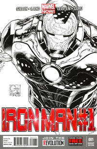 Cover Thumbnail for Iron Man (Marvel, 2013 series) #1 [Variant Black & White Cover by Joe Quesada]