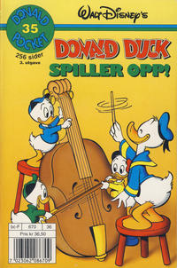 Cover for Donald Pocket (Hjemmet / Egmont, 1968 series) #35 - Donald Duck spiller opp! [3. opplag]