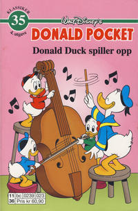 Cover Thumbnail for Donald Pocket (Hjemmet / Egmont, 1968 series) #35 - Donald Duck spiller opp [4. opplag bc 0239 023]