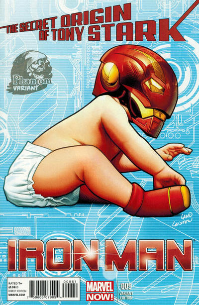 Cover for Iron Man (Marvel, 2013 series) #9 [Phantom Variant by Greg Land]