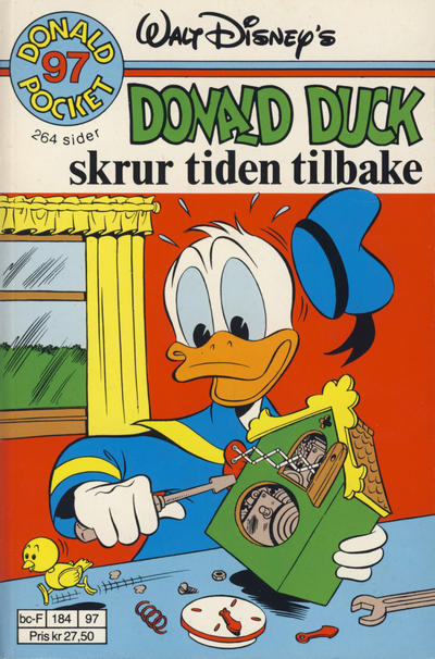 Cover for Donald Pocket (Hjemmet / Egmont, 1968 series) #97 - Donald Duck skrur tiden tilbake [1. opplag]