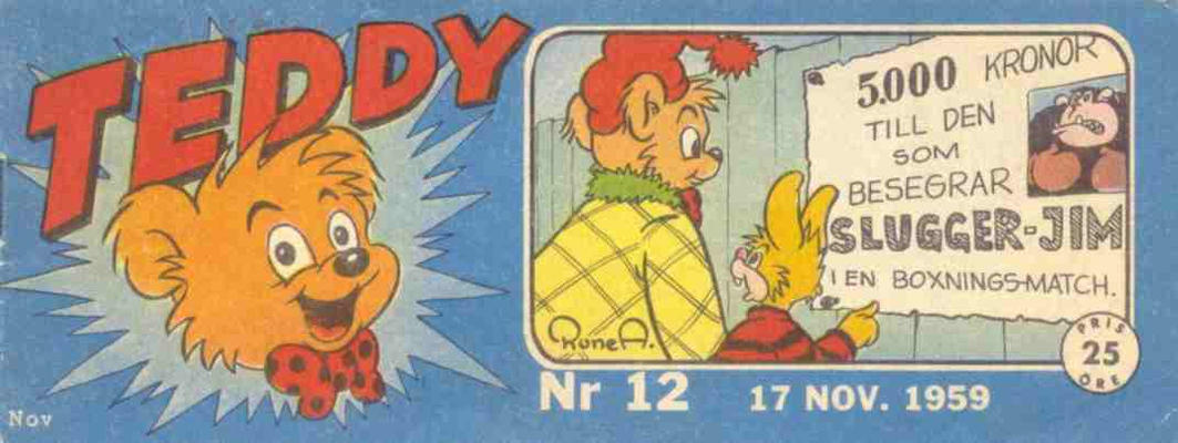Cover for Teddy (Åhlén & Åkerlunds, 1959 series) #12/1959