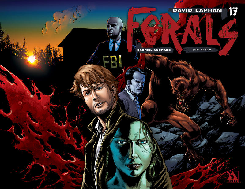 Cover for Ferals (Avatar Press, 2012 series) #17 [Wraparound Variant Cover by Gabriel Andrade]
