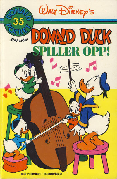 Cover for Donald Pocket (Hjemmet / Egmont, 1968 series) #35 - Donald Duck spiller opp! [1. opplag]