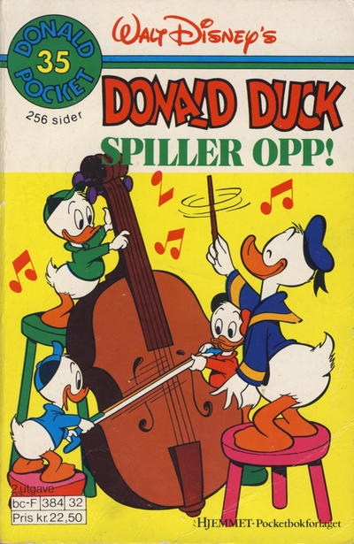 Cover for Donald Pocket (Hjemmet / Egmont, 1968 series) #35 - Donald Duck spiller opp! [2. opplag]