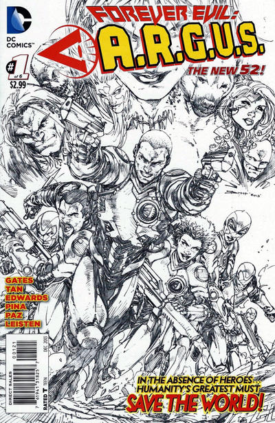 Cover for Forever Evil: A.R.G.U.S. (DC, 2013 series) #1 [Brett Booth Sketch Cover]