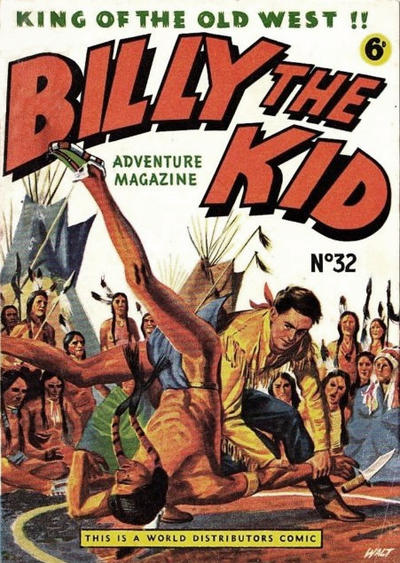 Cover for Billy the Kid Adventure Magazine (World Distributors, 1953 series) #32