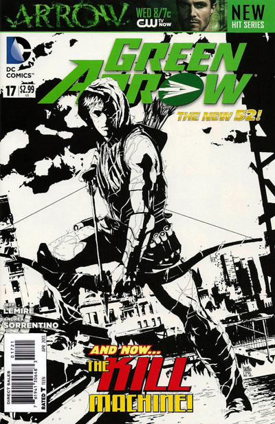 Cover for Green Arrow (DC, 2011 series) #17 [Andrea Sorrentino Black & White Cover]