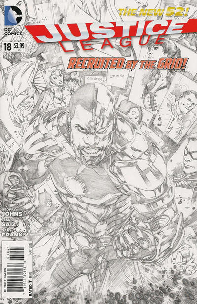 Cover for Justice League (DC, 2011 series) #18 [Ivan Reis Sketch Cover]