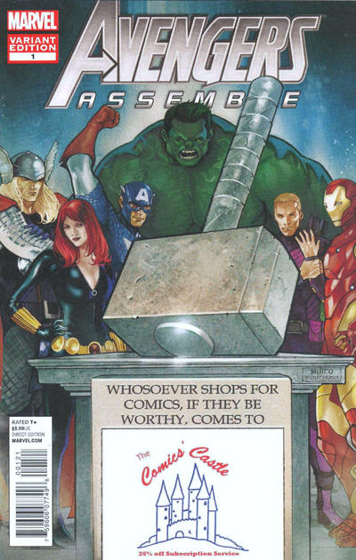 Cover for Avengers Assemble (Marvel, 2012 series) #1 [The Comics Castle Exclusive Variant Cover]